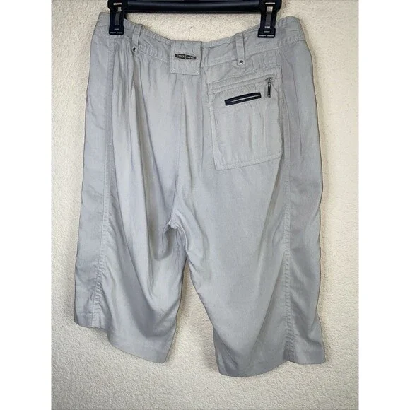 Jamie Sadock Gray capri Mid Rise Pull On Golf Cargo Pockets 6 athletic - Picture 8 of 11